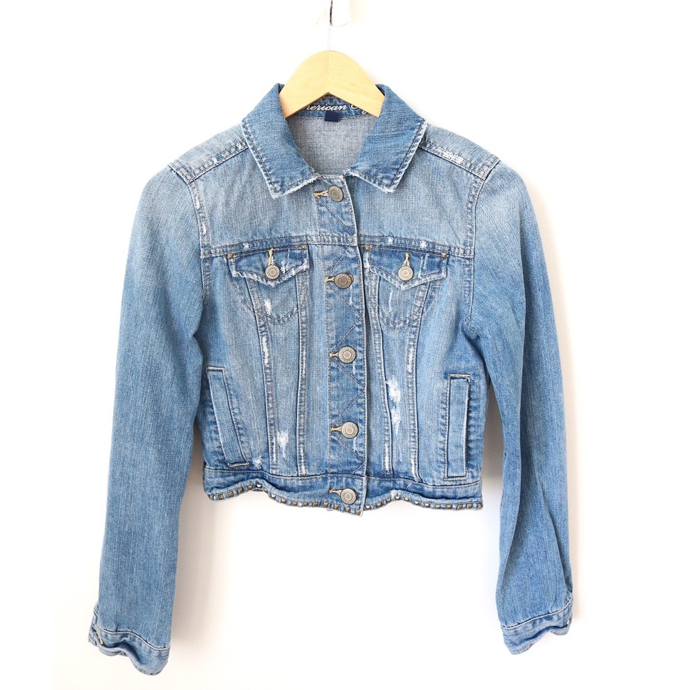 American Eagle Cropped Denim Jacket
